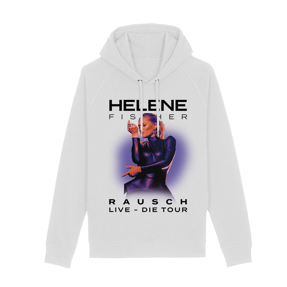 Hoodie Weiß Tournee 2023 - Motiv "Rausch-Live-Die Tour" - Unisex