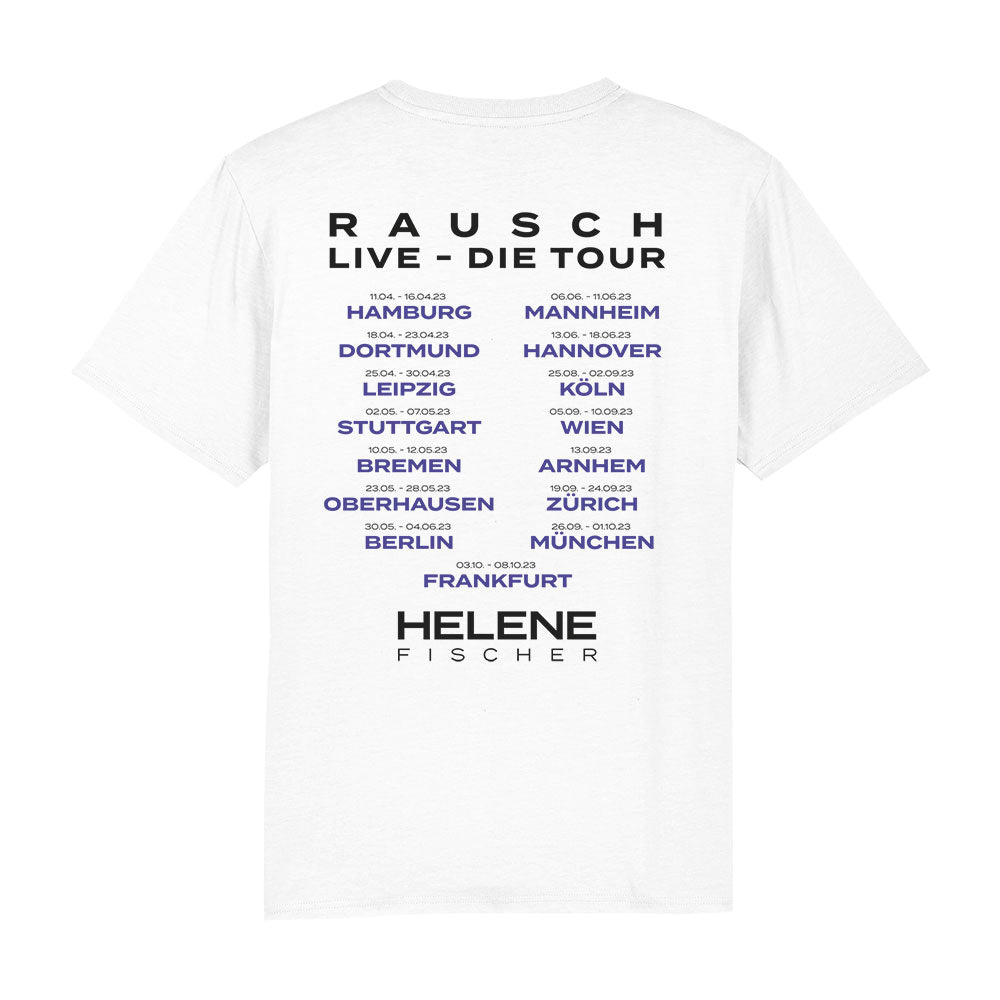 T-Shirt Weiß Tournee 2023 - Motiv "Rausch-Live-Die Tour" - Unisex