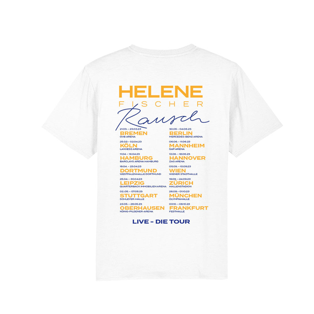 T-Shirt Weiß Tournee 2023 - Motiv Strahlen - Unisex